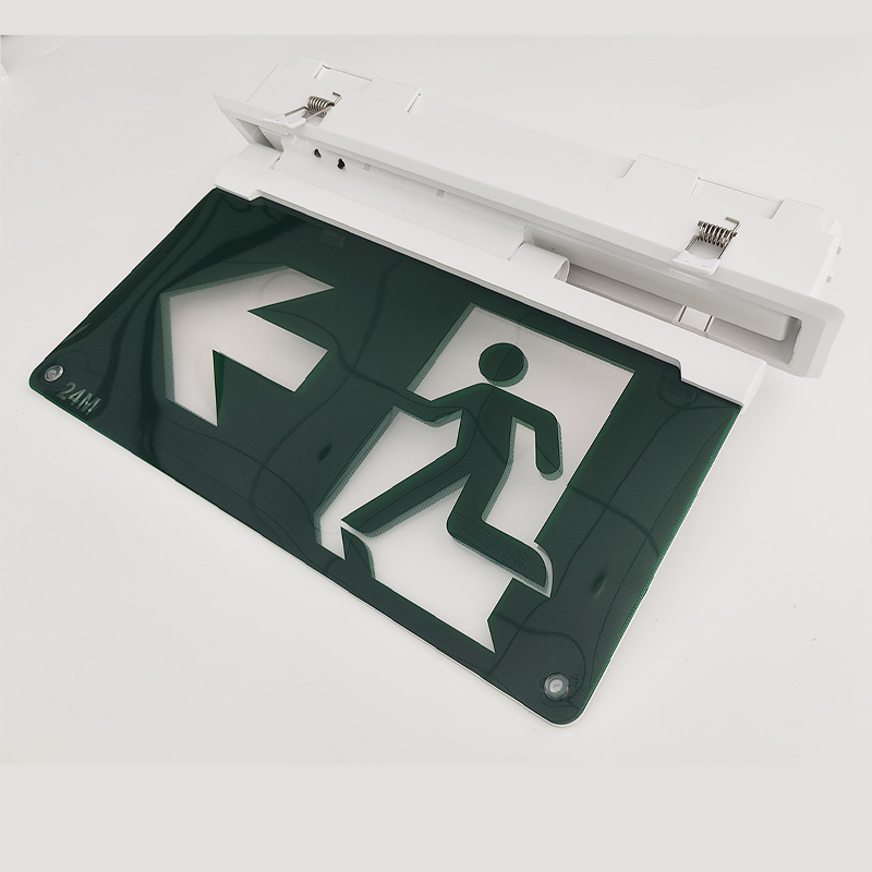emergency exit sign recessed mounting