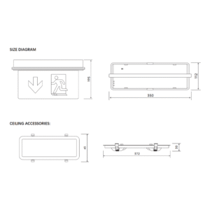 IP65 Emergency exit sign light