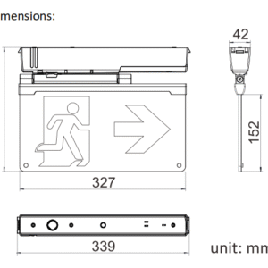 led emergency exit sign ceiling mounting