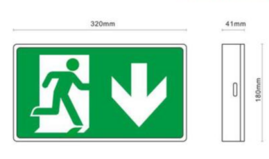 led emergency exit sign box