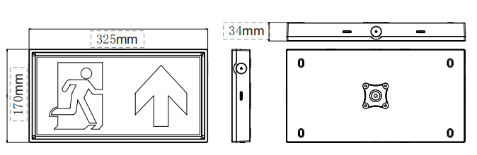 emergency exit sign box